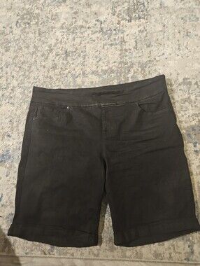 Terra & Sky Black Women's Casual Pull-On Shorts 2X